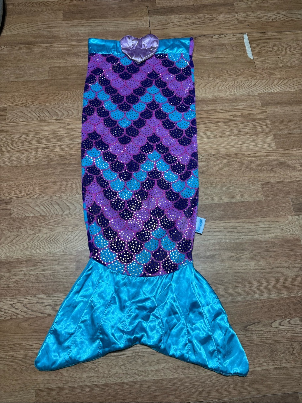 Kids Mermaid Tail Costume Sack - Purple & Turquoise Soft Material